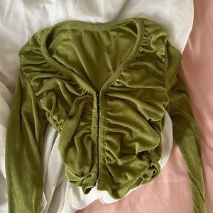 Green clip up long sleeve